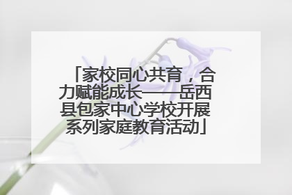家校同心共育，合力赋能成长——岳西县包家中心学校开展系列家庭教育活动