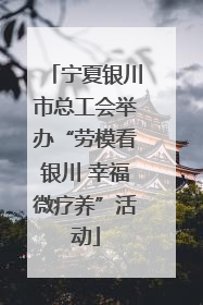 宁夏银川市总工会举办“劳模看银川 幸福微疗养”活动