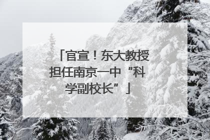 官宣！东大教授担任南京一中“科学副校长”