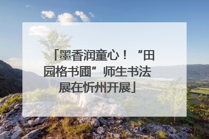 墨香润童心！“田园格书圃”师生书法展在忻州开展