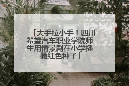 大手拉小手！四川希望汽车职业学院师生用情景剧在小学播撒红色种子