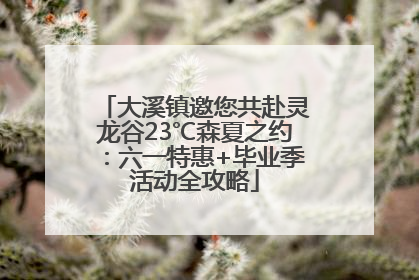 大溪镇邀您共赴灵龙谷23℃森夏之约：六一特惠+毕业季活动全攻略