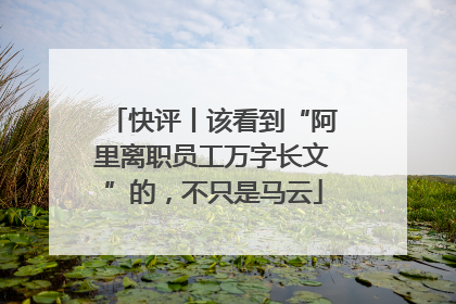 快评丨该看到“阿里离职员工万字长文”的，不只是马云