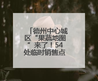 德州中心城区“果蔬地图”来了！54处临时销售点位置公布
