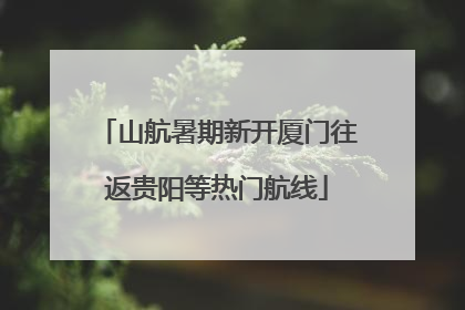 山航暑期新开厦门往返贵阳等热门航线