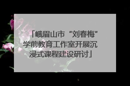 峨眉山市“刘春梅”学前教育工作室开展沉浸式课程建设研讨