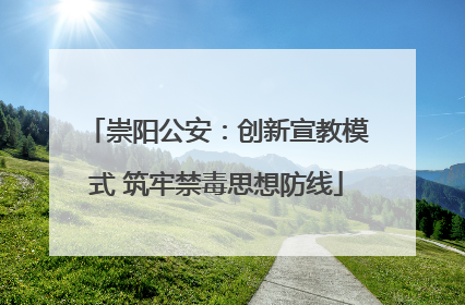 崇阳公安：创新宣教模式 筑牢禁毒思想防线