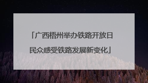 广西梧州举办铁路开放日 民众感受铁路发展新变化