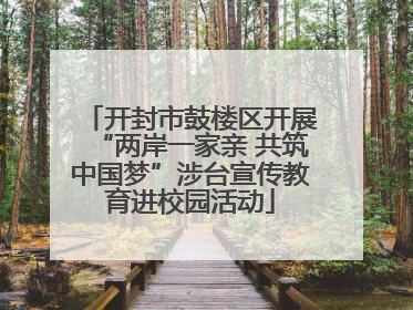开封市鼓楼区开展“两岸一家亲 共筑中国梦”涉台宣传教育进校园活动