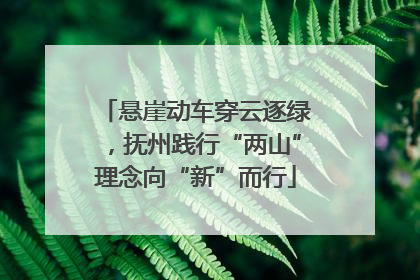 悬崖动车穿云逐绿，抚州践行“两山”理念向“新”而行