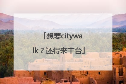 想要citywalk？还得来丰台