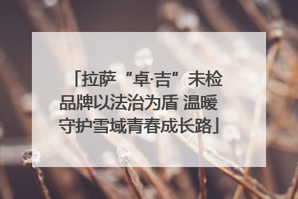 拉萨“卓·吉”未检品牌以法治为盾 温暖守护雪域青春成长路