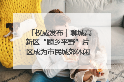 权威发布｜聊城高新区“顾乡平野”片区成为市民城郊休闲全新目的地