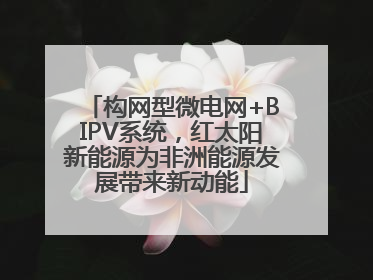 构网型微电网+BIPV系统，红太阳新能源为非洲能源发展带来新动能