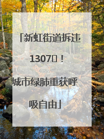 新虹街道拆违 1307㎡！城市绿肺重获呼吸自由