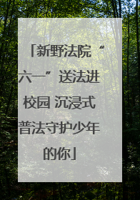 新野法院“六一”送法进校园 沉浸式普法守护少年的你