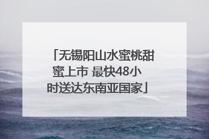 无锡阳山水蜜桃甜蜜上市 最快48小时送达东南亚国家