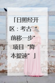 日照经开区：考古“前移一步” 项目“降本提速”