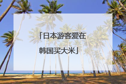 日本游客爱在韩国买大米