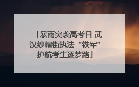 暴雨突袭高考日 武汉纱帽街执法“铁军”护航考生逐梦路