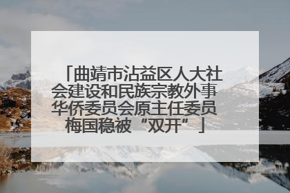 曲靖市沾益区人大社会建设和民族宗教外事华侨委员会原主任委员梅国稳被“双开”