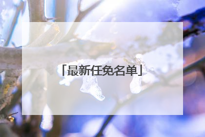 最新任免名单