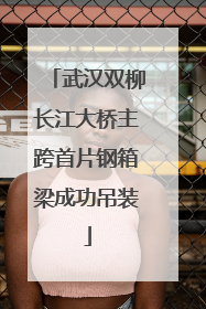 武汉双柳长江大桥主跨首片钢箱梁成功吊装