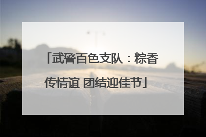 武警百色支队：粽香传情谊 团结迎佳节