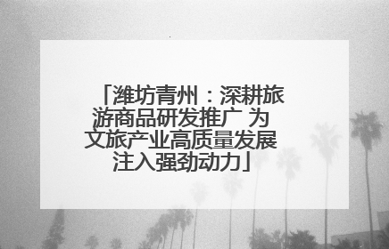 潍坊青州：深耕旅游商品研发推广 为文旅产业高质量发展注入强劲动力