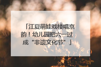 江夏萌娃戏楼唱京韵！幼儿园把六一过成“非遗文化节”