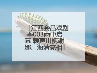 江西会昌戏剧季003雨中启幕 赖声川携谢娜、海清亮相