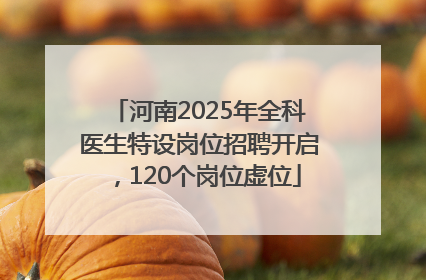 河南2025年全科医生特设岗位招聘开启，120个岗位虚位