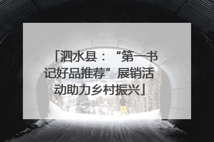 泗水县：“第一书记好品推荐”展销活动助力乡村振兴