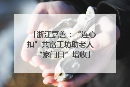 浙江嘉善：“连心扣”共富工坊助老人“家门口”增收