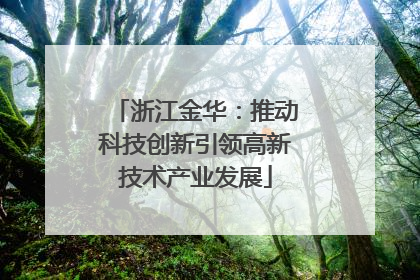 浙江金华：推动科技创新引领高新技术产业发展