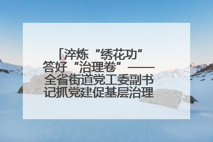 淬炼“绣花功” 答好“治理卷”——全省街道党工委副书记抓党建促基层治理培训示范班侧记