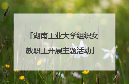 湖南工业大学组织女教职工开展主题活动