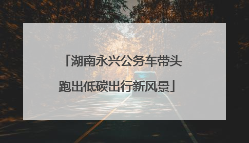 湖南永兴公务车带头跑出低碳出行新风景