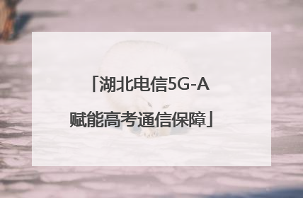 湖北电信5G-A赋能高考通信保障