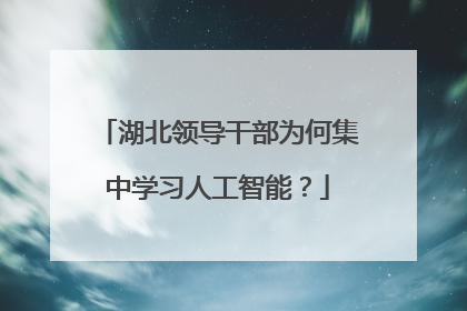 湖北领导干部为何集中学习人工智能？