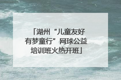 湖州“儿童友好 有梦童行”网球公益培训班火热开班