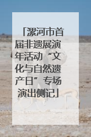 漯河市首届非遗展演年活动“文化与自然遗产日”专场演出侧记