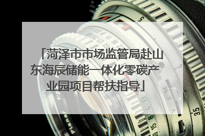 菏泽市市场监管局赴山东海辰储能一体化零碳产业园项目帮扶指导