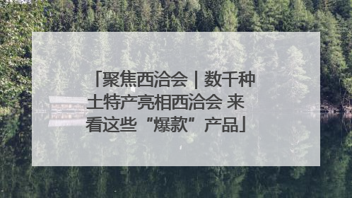 聚焦西洽会｜数千种土特产亮相西洽会 来看这些“爆款”产品
