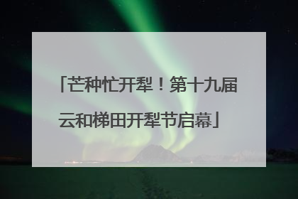 芒种忙开犁！第十九届云和梯田开犁节启幕