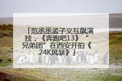 范丞丞孟子义互飙演技，《奔跑吧13》“兄弟团”在西安开拍《24K风暴》