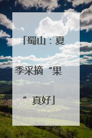 蜀山：夏季采摘“果”真好