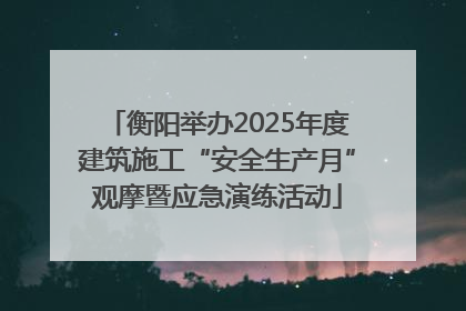 衡阳举办2025年度建筑施工“安全生产月”观摩暨应急演练活动
