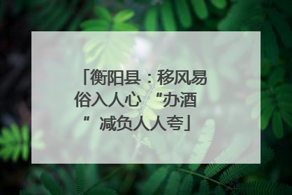 衡阳县：移风易俗入人心 “办酒”减负人人夸