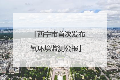 西宁市首次发布氧环境监测公报
